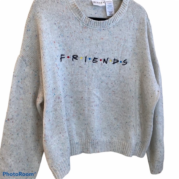 Friends TV Show Sweater White Juniors Size XL - Picture 3 of 5
